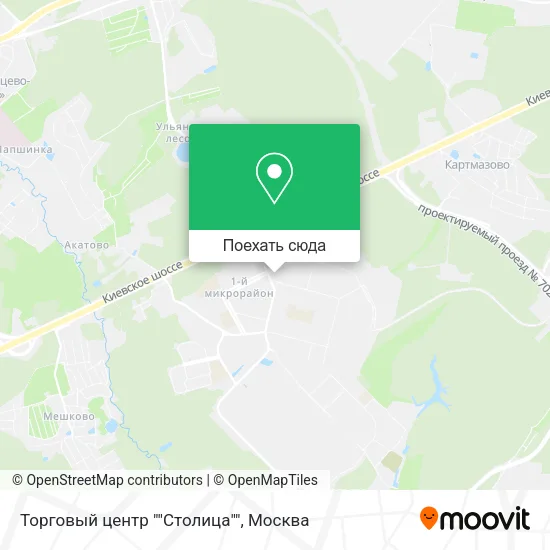 Карта Торговый центр ""Столица""