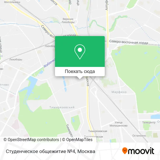 Карта Студенческое общежитие №4