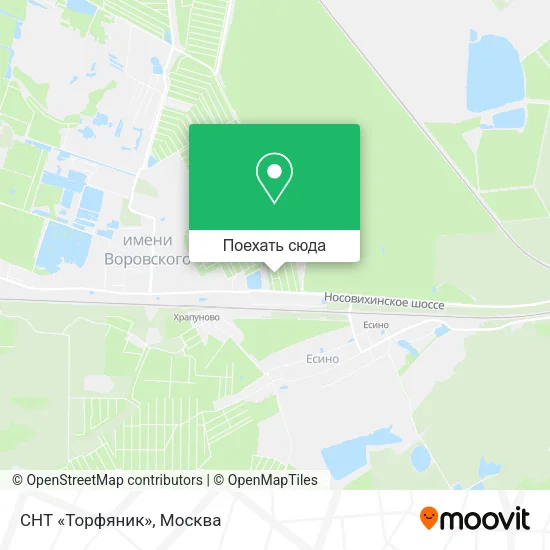 Карта СНТ «Торфяник»