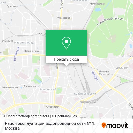 Карта Район эксплуатации водопроводной сети № 1