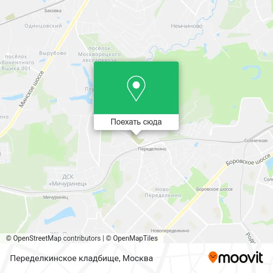 Карта Переделкинское кладбище