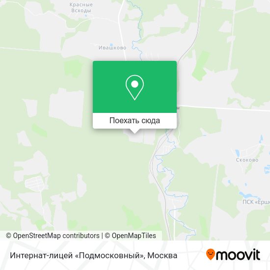 Карта Интернат-лицей «Подмосковный»