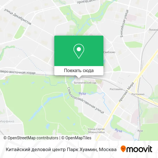 Карта Китайский деловой центр Парк Хуамин