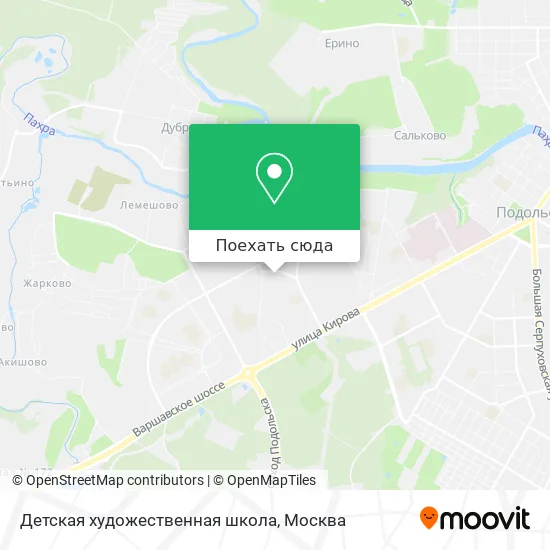 Карта Детская художественная школа