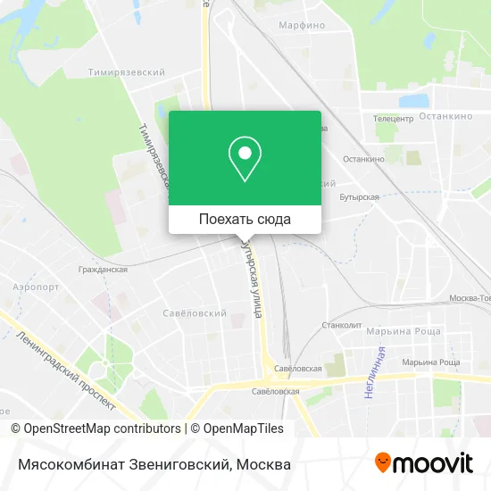 Карта Мясокомбинат Звениговский