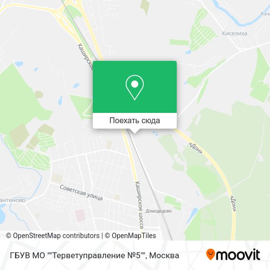 Карта ГБУВ МО ""Терветуправление №5""