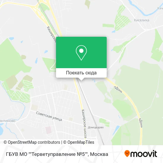 Карта ГБУВ МО ""Терветуправление №5""