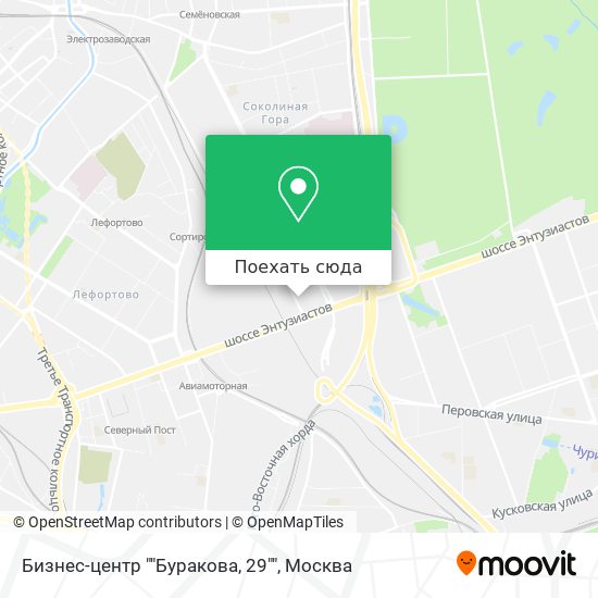 Карта Бизнес-центр ""Буракова, 29""