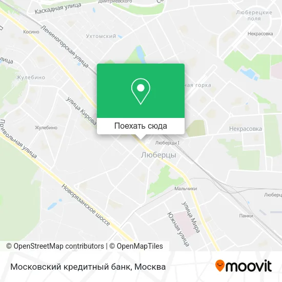 Карта Московский кредитный банк