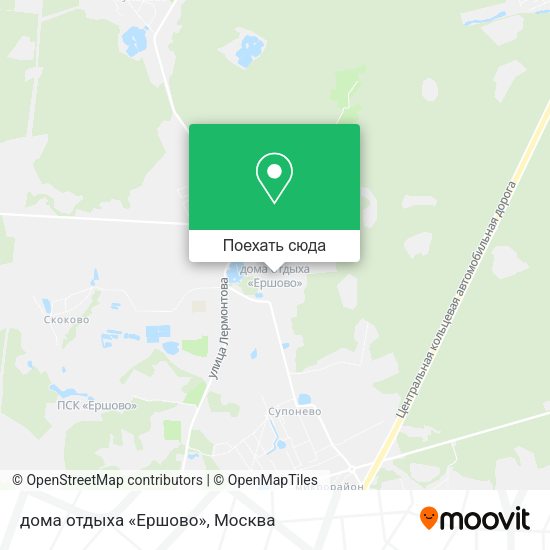 Карта дома отдыха «Ершово»
