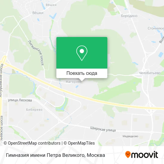 Карта Гимназия имени Петра Великого