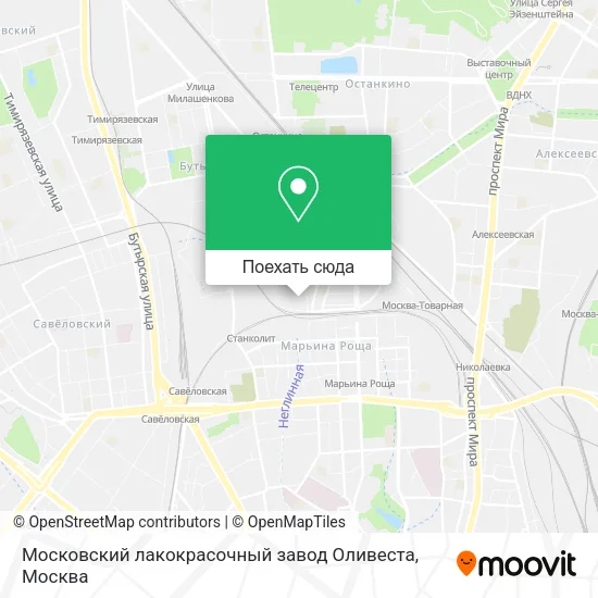 Карта Московский лакокрасочный завод Оливеста