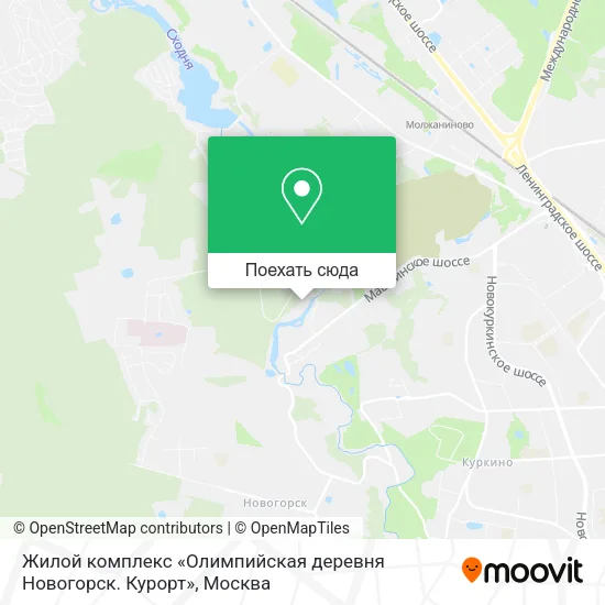 Карта Жилой комплекс «Олимпийская деревня Новогорск. Курорт»