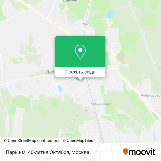 Карта Парк им. 40-летия Октября