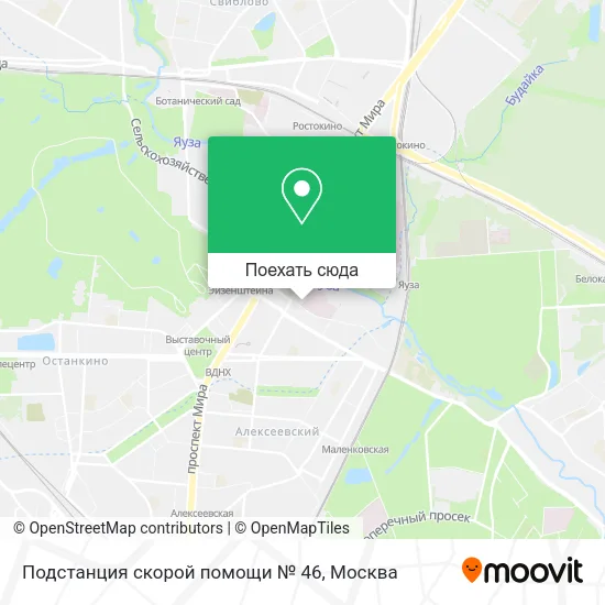 Карта Подстанция скорой помощи № 46