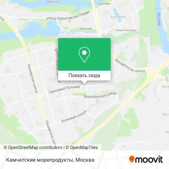 Карта Камчатские морепродукты