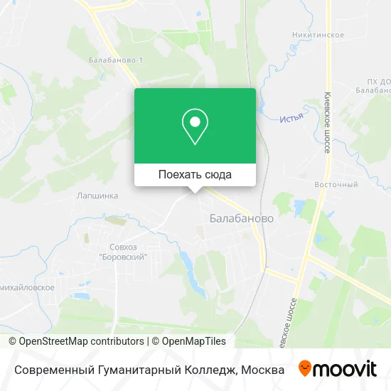 Карта Современный Гуманитарный Колледж