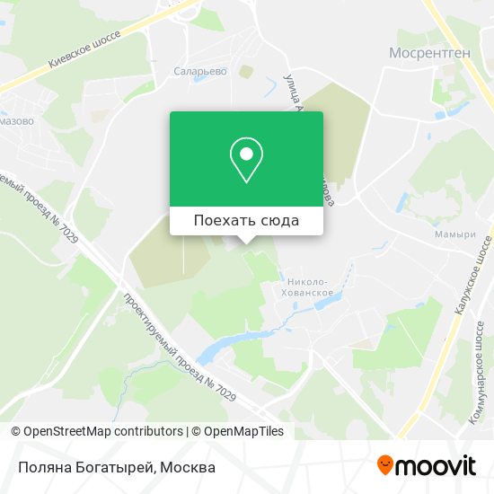 Карта Поляна Богатырей