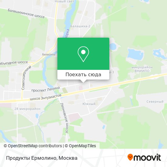Карта Продукты Ермолино