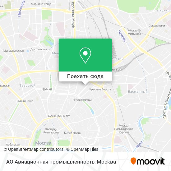 Карта АО Авиационная промышленность