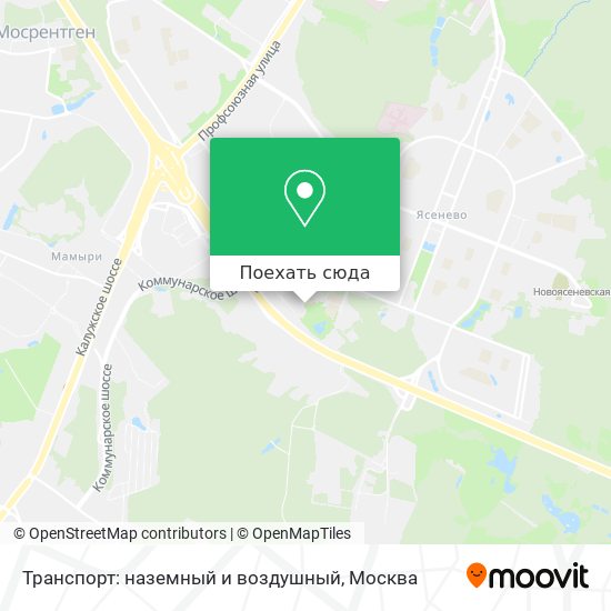 Карта Транспорт: наземный и воздушный