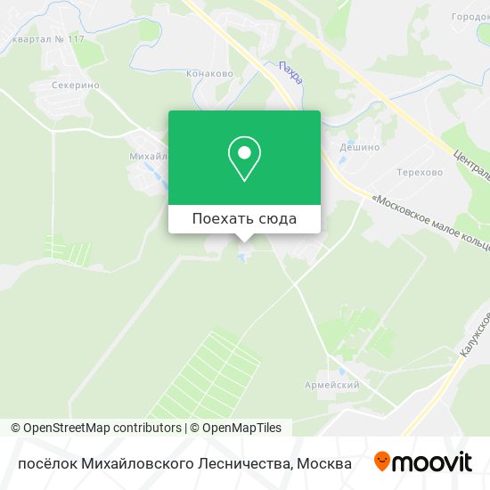Карта посёлок Михайловского Лесничества