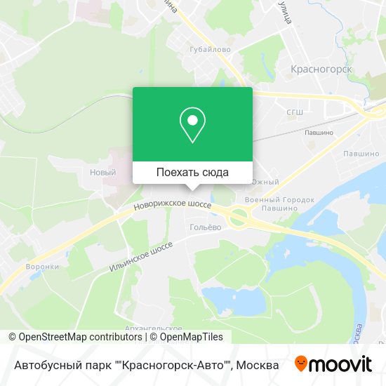 Карта Автобусный парк ""Красногорск-Авто""