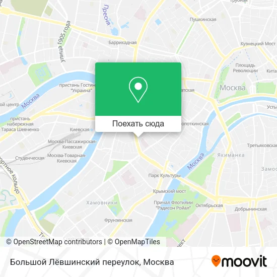 Карта Большой Лёвшинский переулок