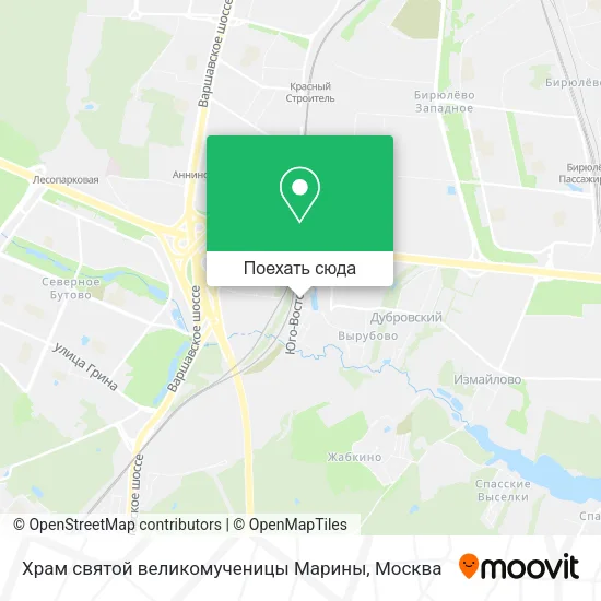 Карта Храм святой великомученицы Марины