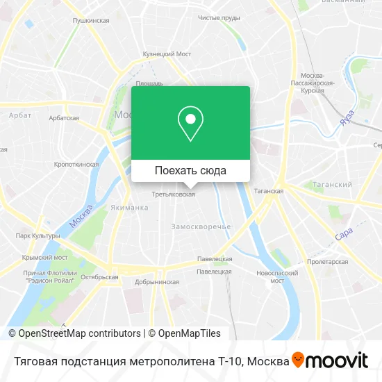 Карта Тяговая подстанция метрополитена Т-10