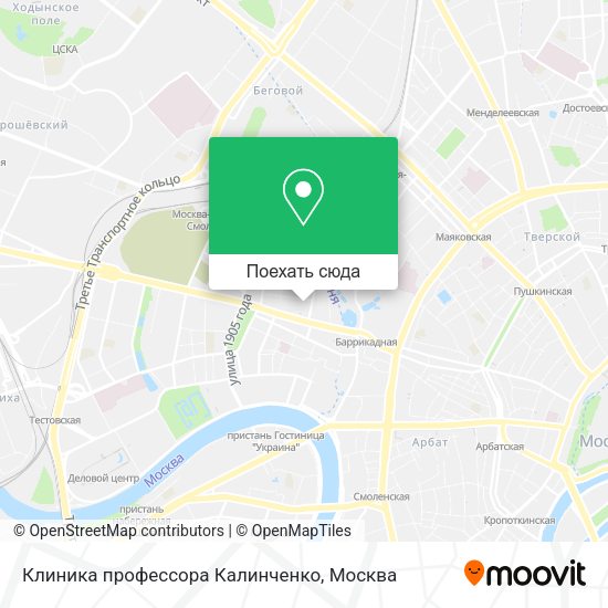 Карта Клиника профессора Калинченко