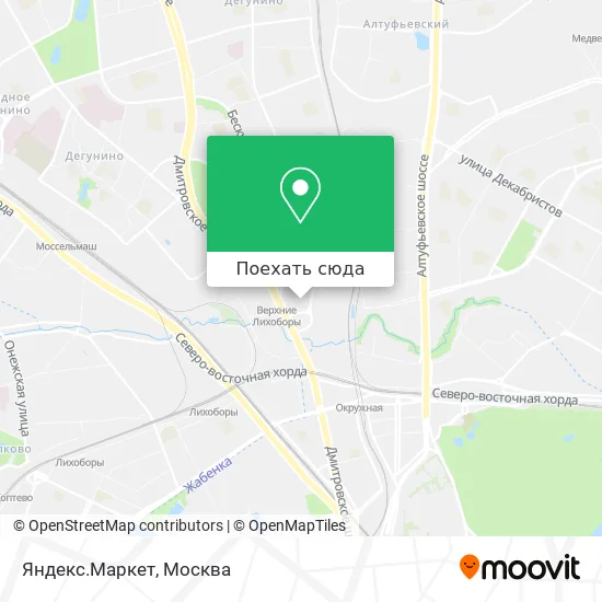 Карта Яндекс.Маркет