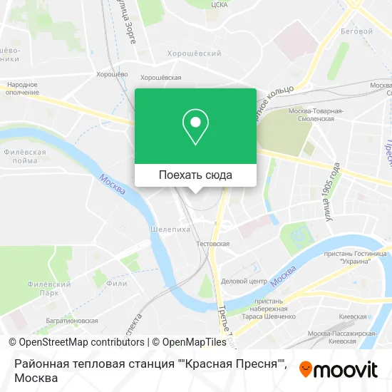 Карта Районная тепловая станция ""Красная Пресня""