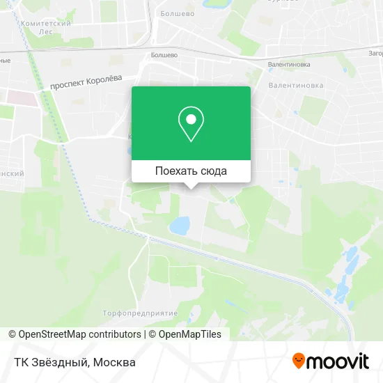 Карта ТК Звёздный