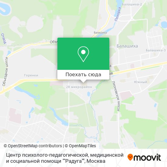 Карта Центр психолого-педагогической, медицинской и социальной помощи ""Радуга""