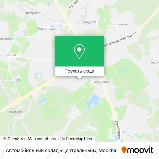 Карта Автомобильный склад «Центральный»