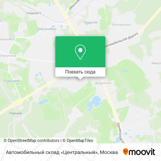 Карта Автомобильный склад «Центральный»