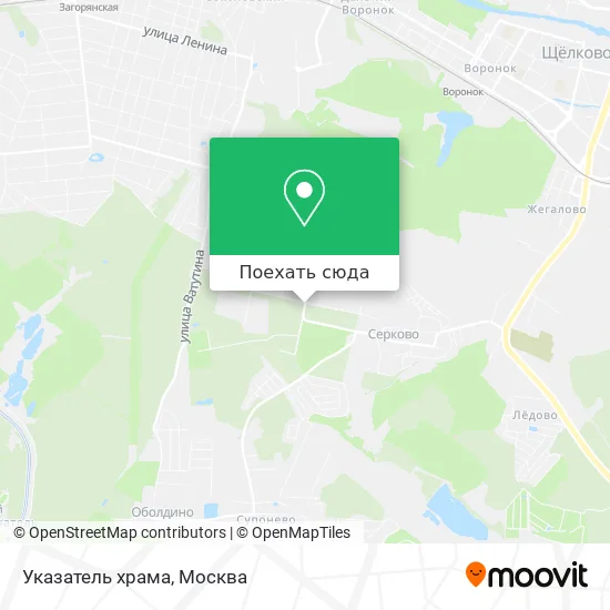 Карта Указатель храма