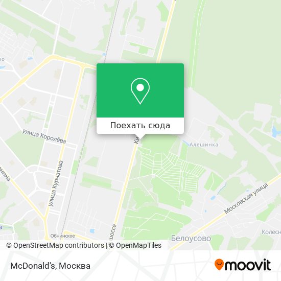 Карта McDonald's