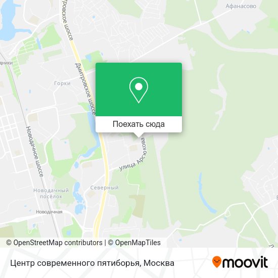Карта Центр современного пятиборья
