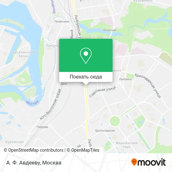 Карта А. Ф. Авдееву