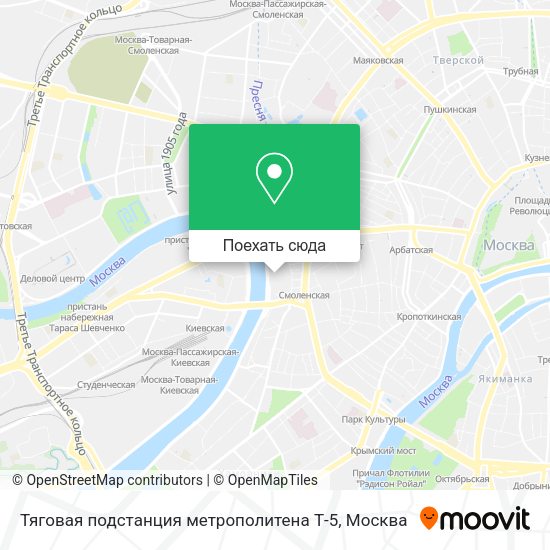 Карта Тяговая подстанция метрополитена Т-5