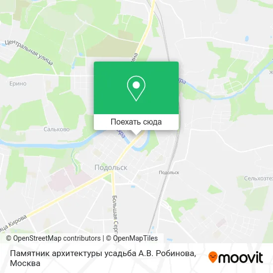 Карта Памятник архитектуры усадьба А.В. Робинова