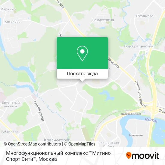 Карта Многофункциональный комплекс ""Митино Спорт Сити""