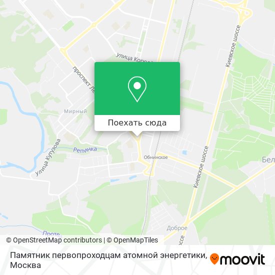 Карта Памятник первопроходцам атомной энергетики