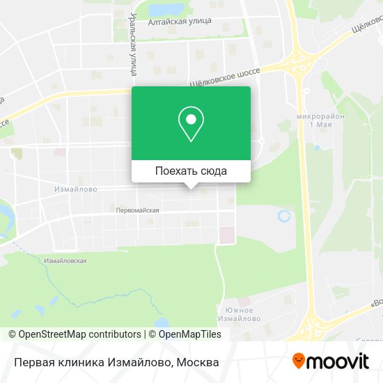 Карта Первая клиника Измайлово