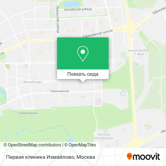 Карта Первая клиника Измайлово