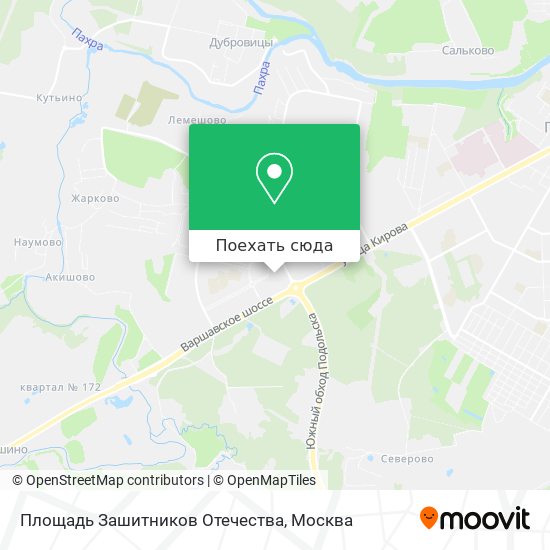 Карта Площадь Зашитников Отечества