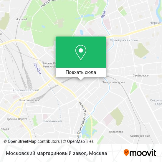 Карта Московский маргариновый завод