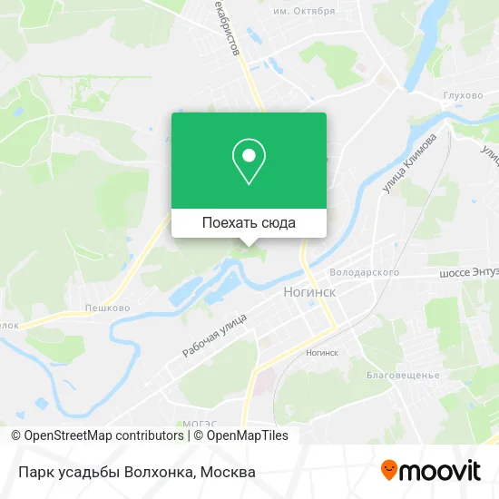 Карта Парк усадьбы Волхонка